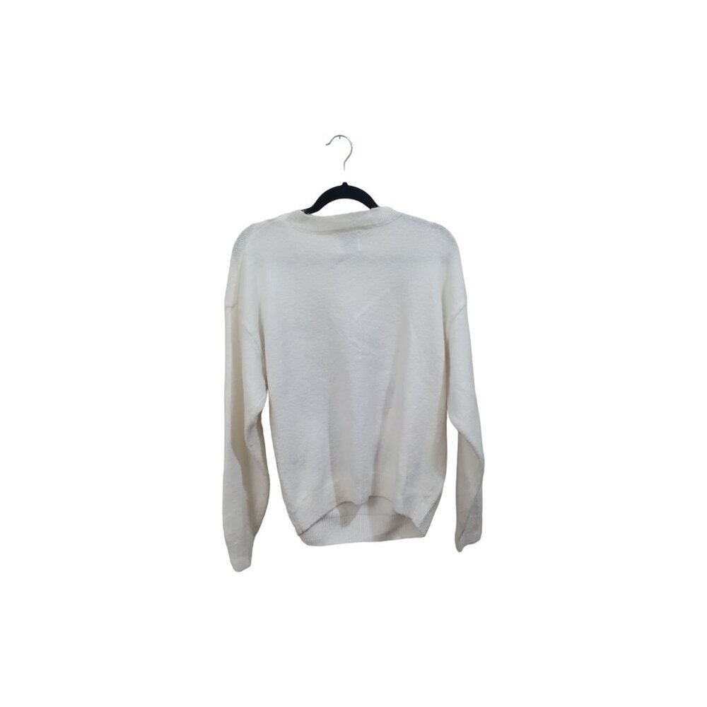 Disney Mickey Mouse Acrylic Sweater Women's Size L White long sleeves - Picture 4 of 8